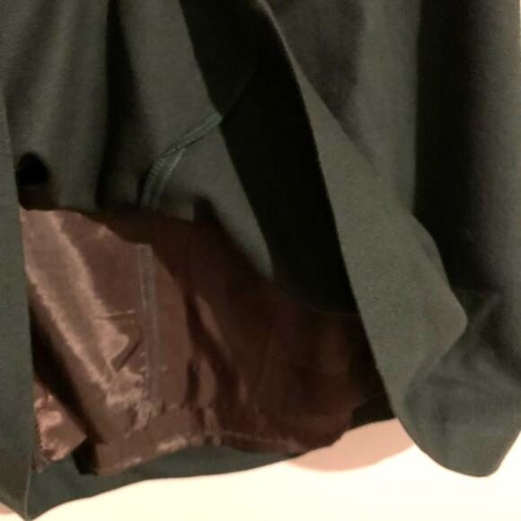 Hunter Green Midi Skirt With Belt Vintage 11-12 Made In USA Elastic Waist Cotton - Picture 7 of 10